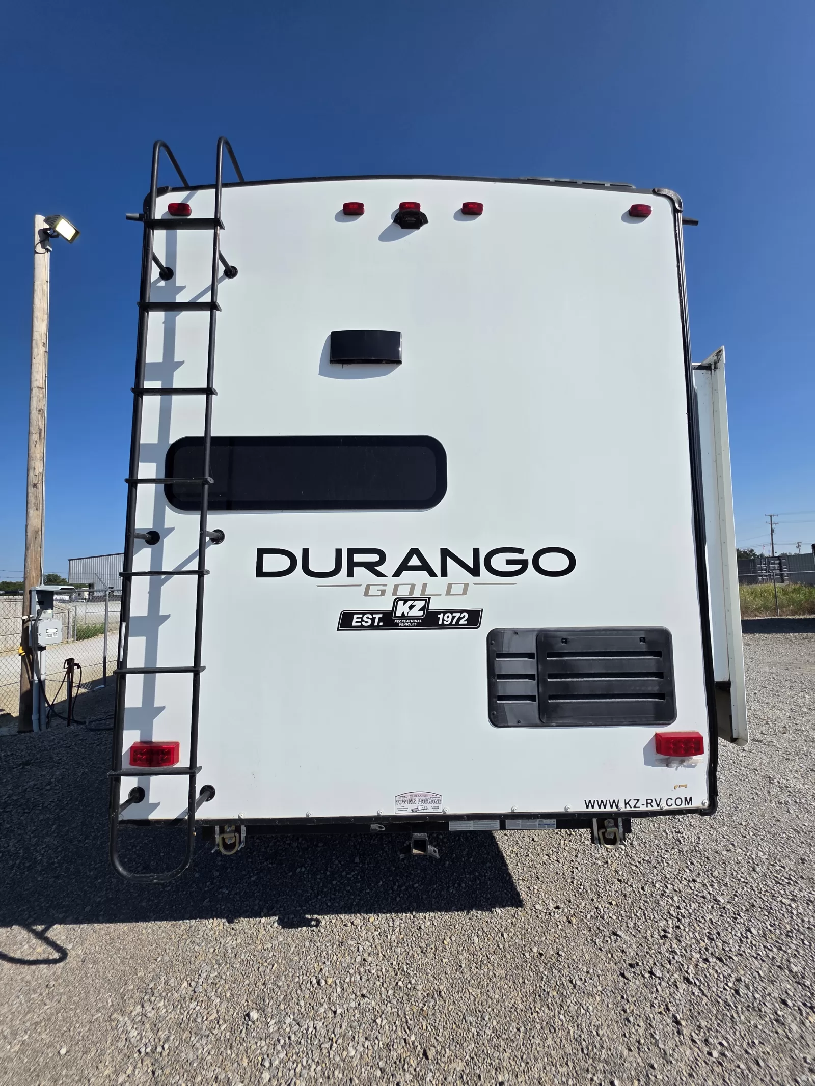 2021 KZ Durango Gold 391RKQ fifth wheel bedroom available at Bell Camper Sales in Bartlesville, Oklahoma