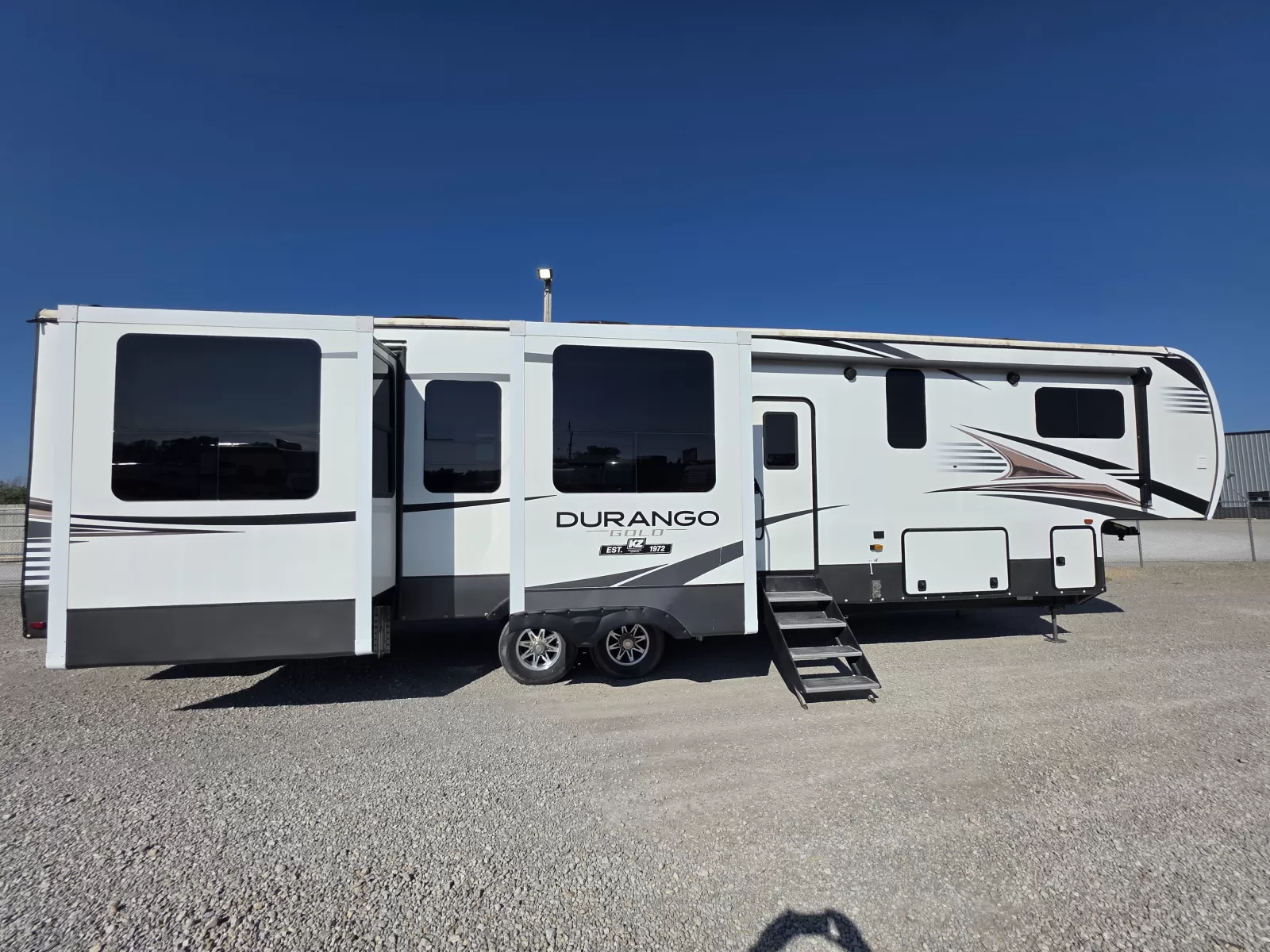 2021 KZ Durango Gold 391RKQ fifth wheel bathroom available at Bell Camper Sales in Bartlesville, Oklahoma