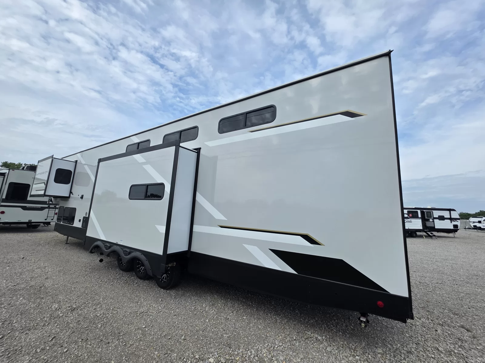 2027 Forest River Impression fifth wheel rear exterior available at Bell Camper Sales in Bartlesville, Oklahoma