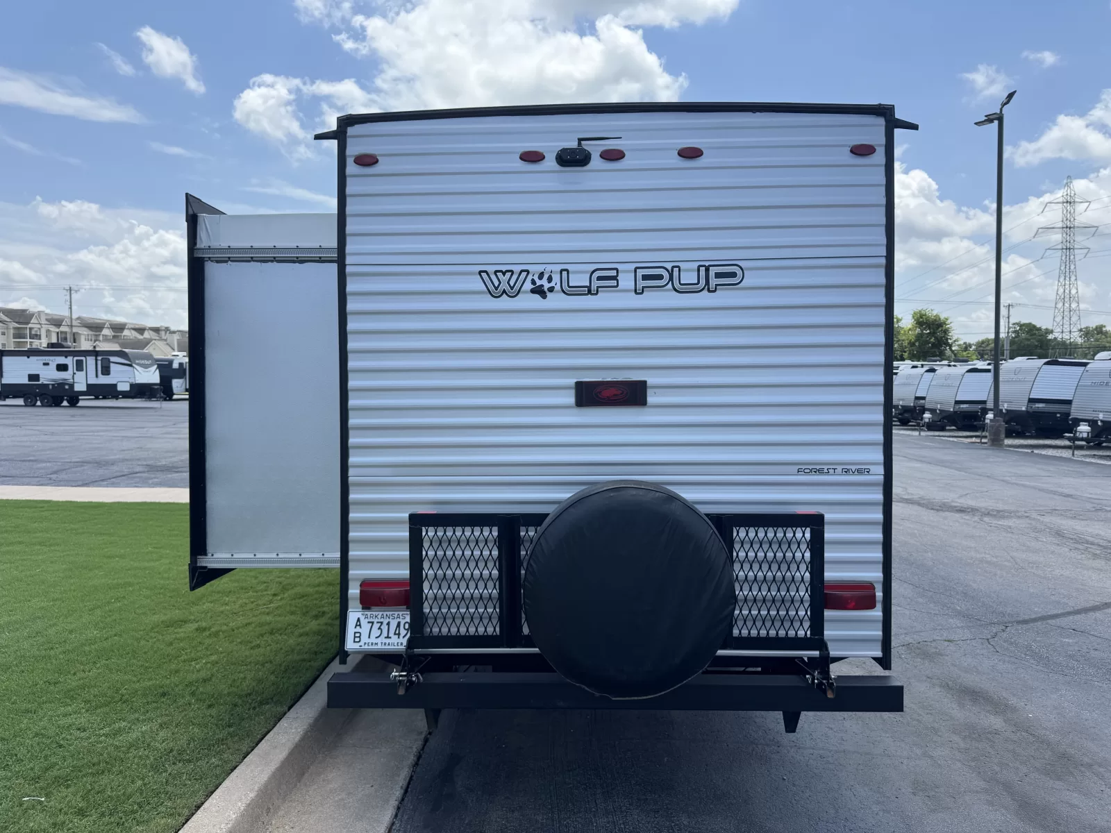 2022 Forest River Cherokee wolf pup 18to travel trailer rear exterior available at Bell Camper Sales in Bartlesville, Oklahoma