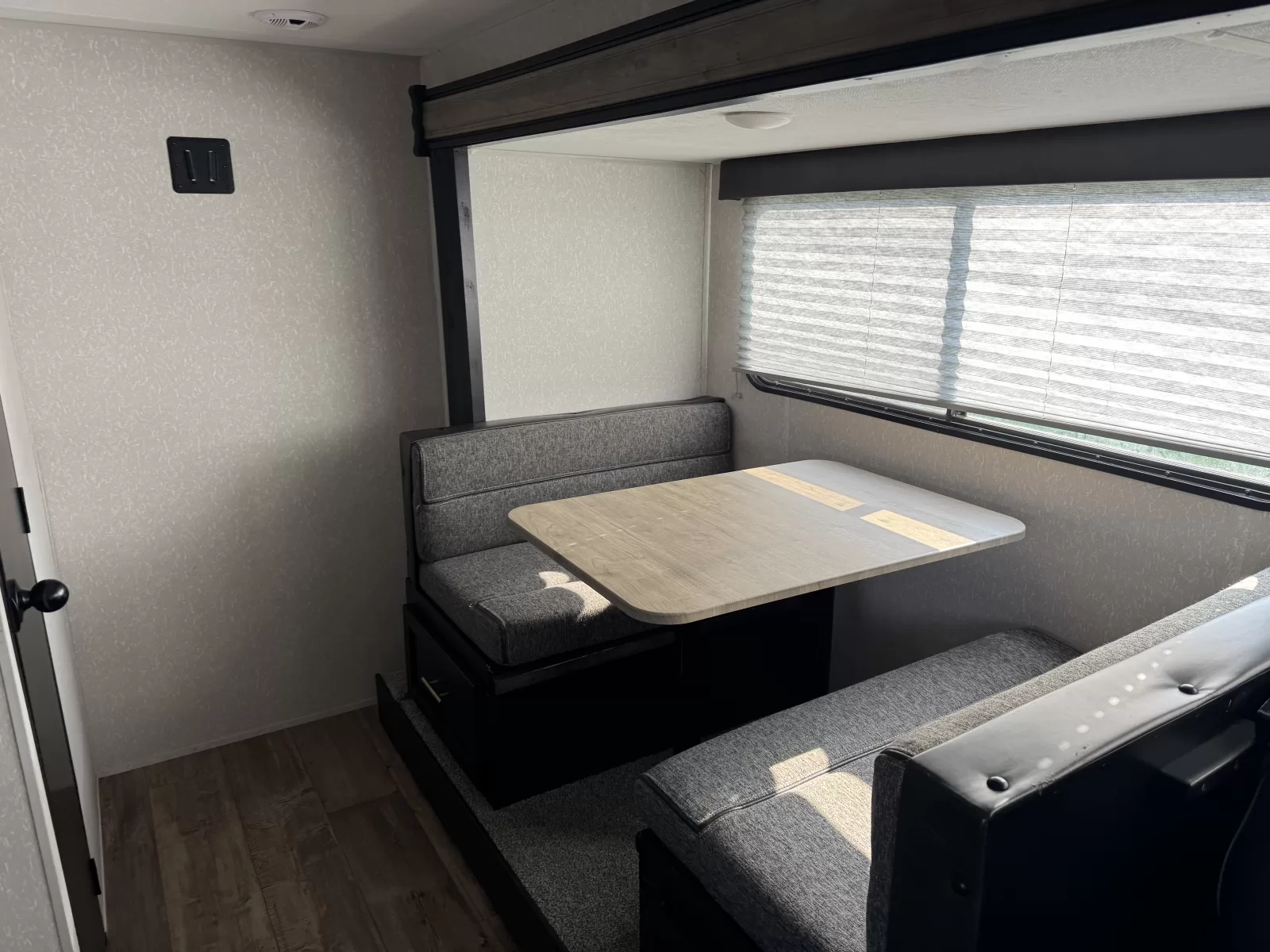 2022 Forest River Cherokee wolf pup 18to travel trailer bedroom available at Bell Camper Sales in Bartlesville, Oklahoma