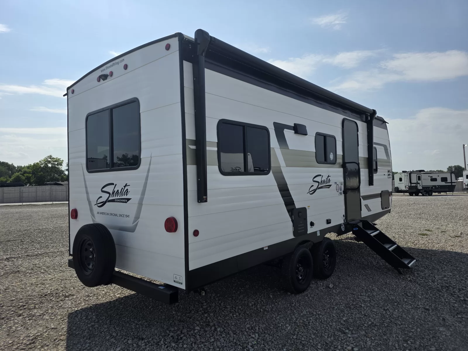 2027 Shasta Oasis 521CK storage compartment available at Bell Camper Sales in Bartlesville, Oklahoma