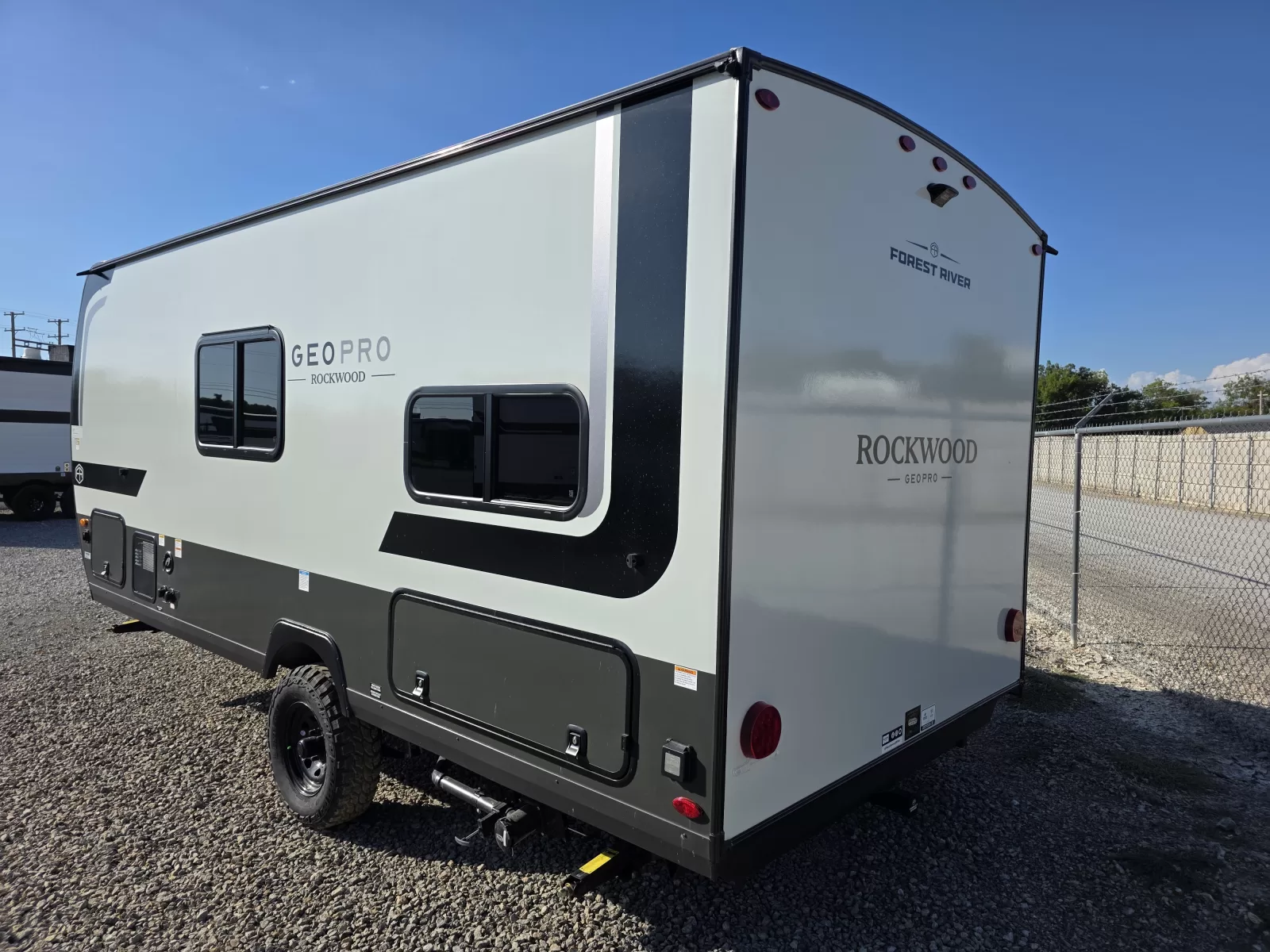 2027 Rockwood Geo Pro 17BLE travel trailer entrance view available at Bell Camper Sales in Bartlesville, Oklahoma