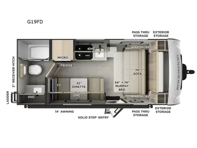 New 2026 Forest River RV Rockwood GEO Pro G19FD — photo 2