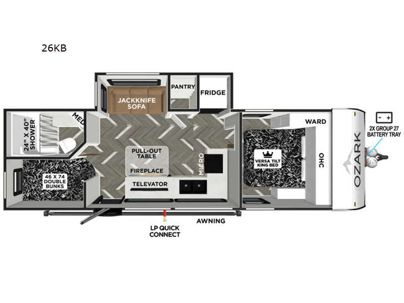 New 2026 Forest River RV Ozark 26KB
