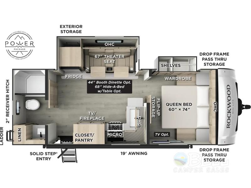 2027 Forest River Rockwood Mini Lite 2515S travel trailer exterior view available at Bell Camper Sales in Bartlesville, Oklahoma