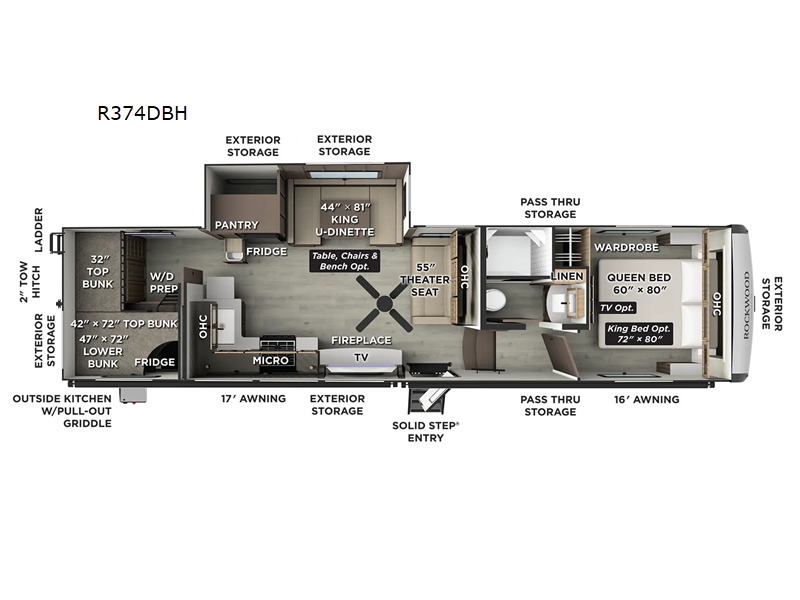New 2027 Forest River RV Rockwood Signature R374DBH