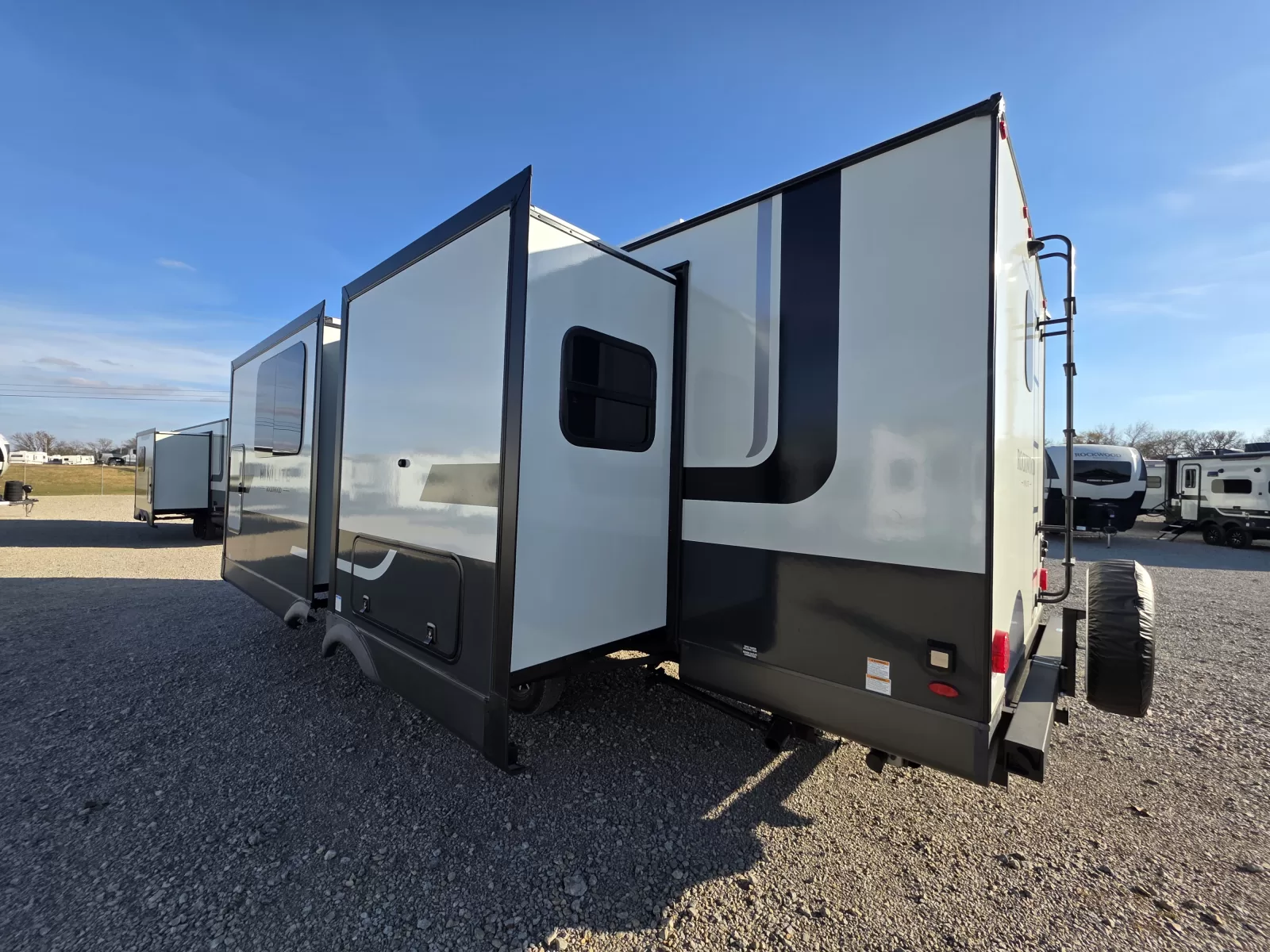 2027 Rockwood Mini Lite 2523MBR travel trailer living area available at Bell Camper Sales in Bartlesville, Oklahoma