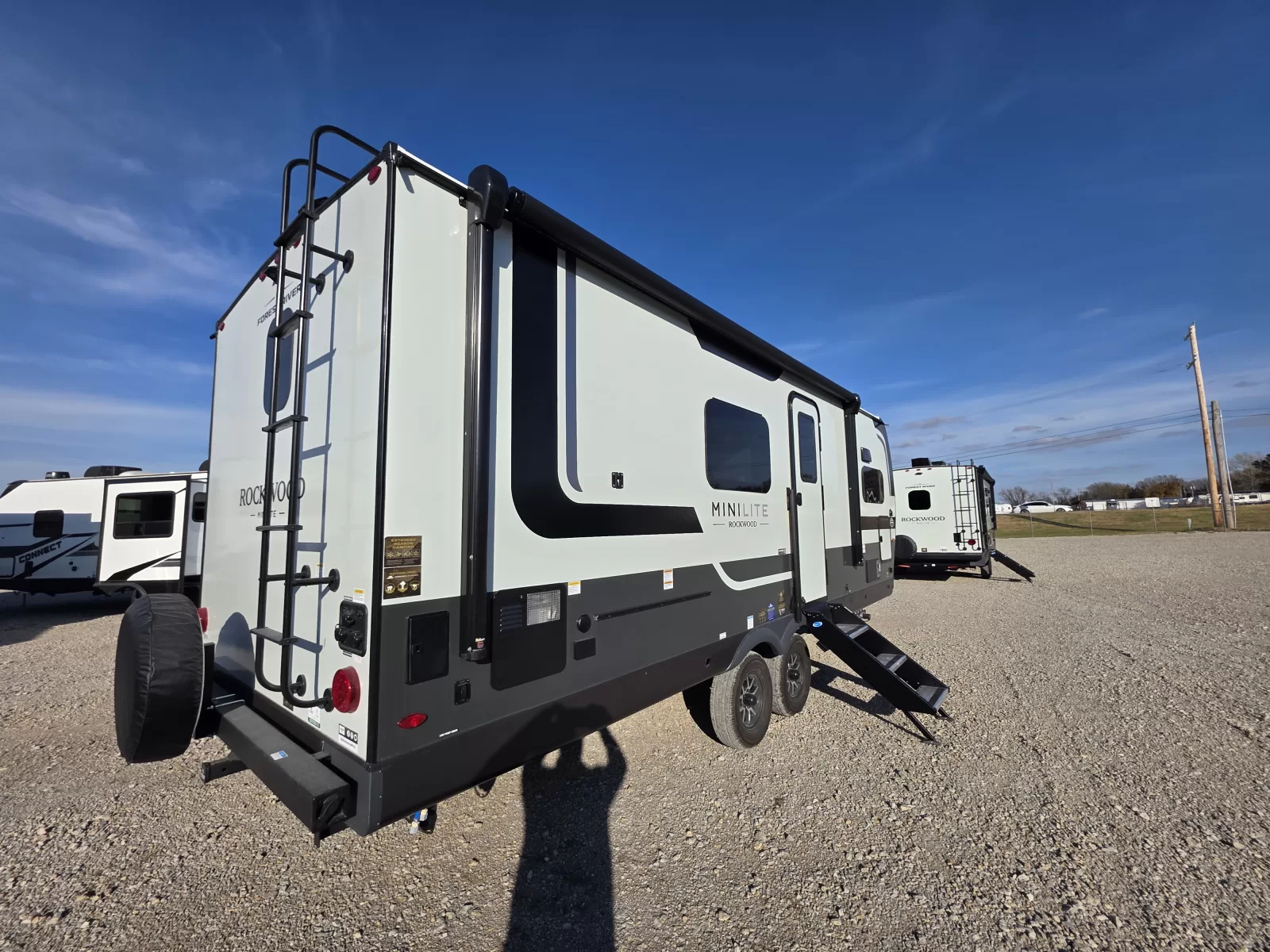 2027 Rockwood Mini Lite 2523MBR travel trailer awning detail available at Bell Camper Sales in Bartlesville, Oklahoma