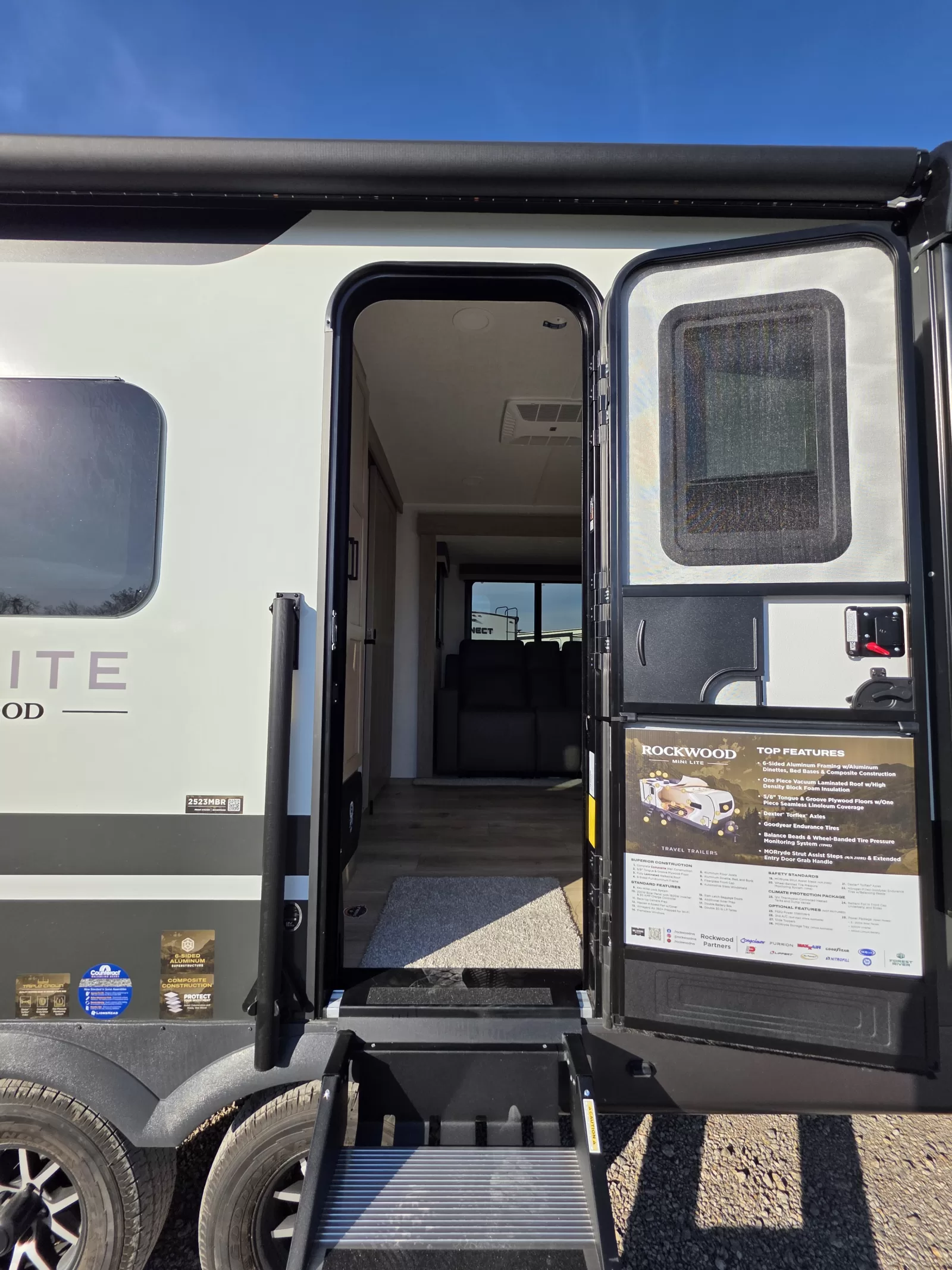 2027 Rockwood Mini Lite 2523MBR travel trailer hitch connection view at Bell Camper Sales in Bartlesville, Oklahoma