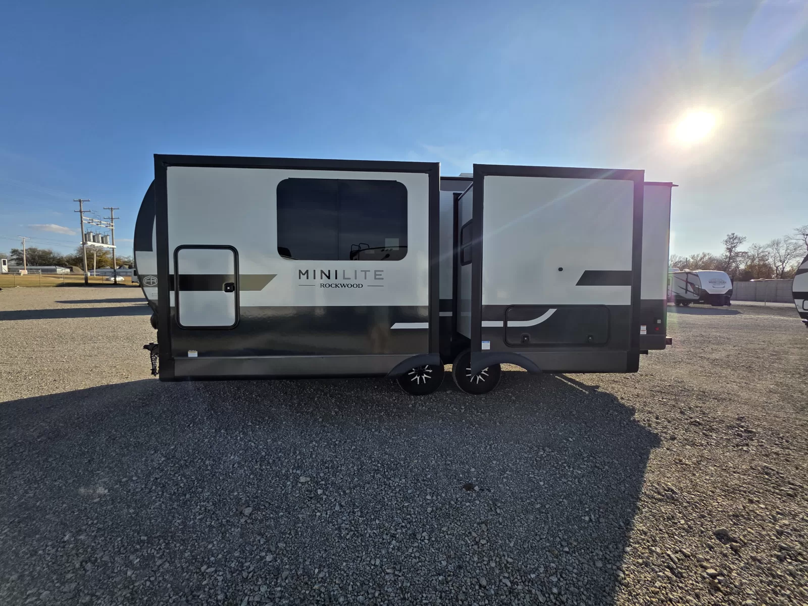 2027 Rockwood Mini Lite 2523MBR travel trailer living area available at Bell Camper Sales in Bartlesville, Oklahoma
