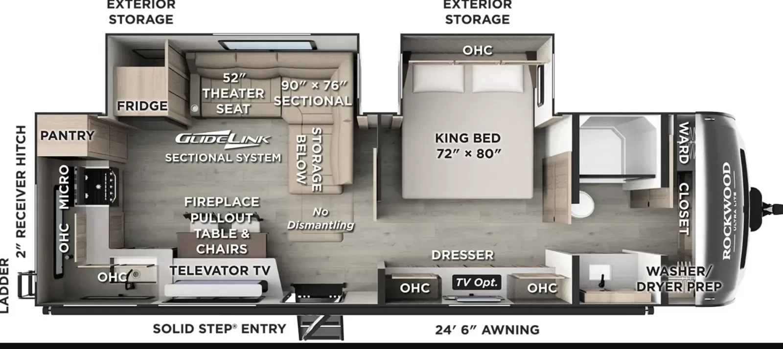 2027 Forest River Rockwood Ultra Lite 2711RK travel trailer full view available at Bell Camper Sales in Bartlesville, Oklahoma