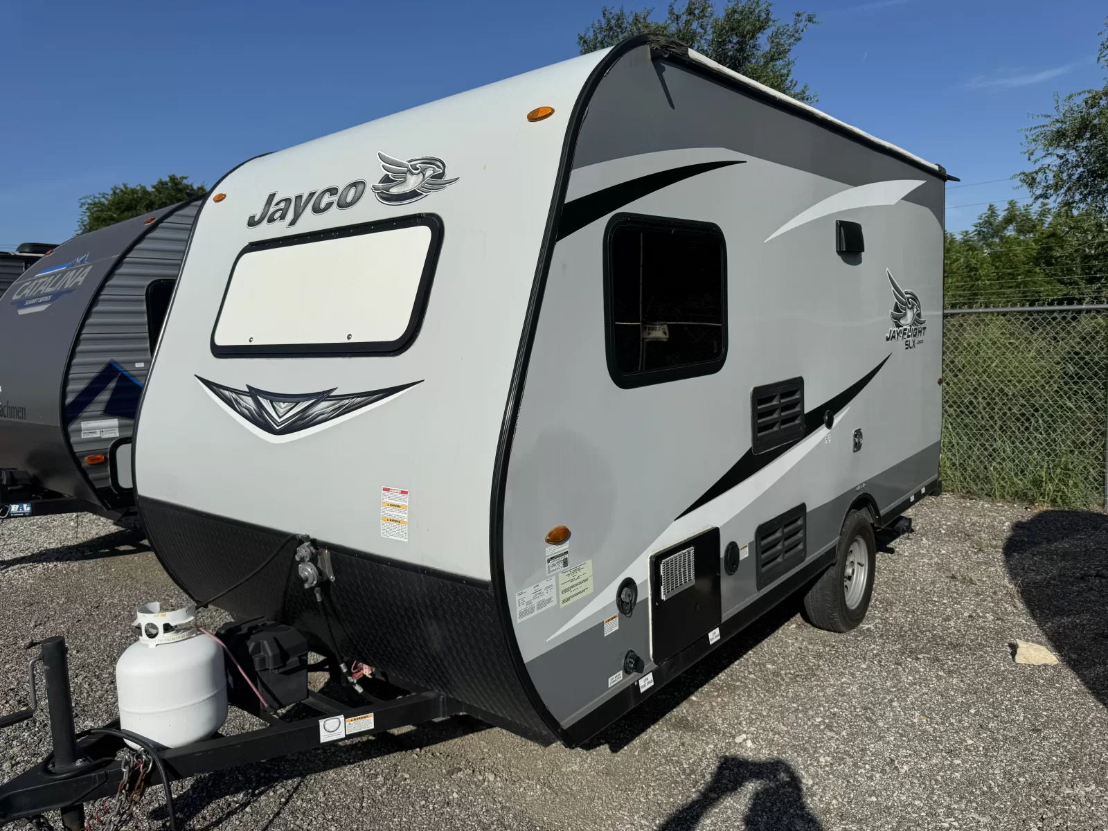 2021 Jayco Jay Flight SLX 7 travel trailer rear exterior available at Bell Camper Sales in Bartlesville, Oklahoma