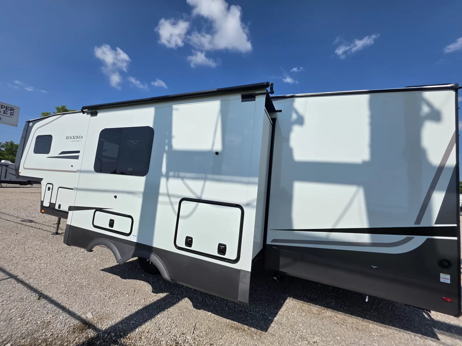 2027 Forest River R374DBH fifth wheel master bedroom available at Bell Camper Sales in Bartlesville, Oklahoma