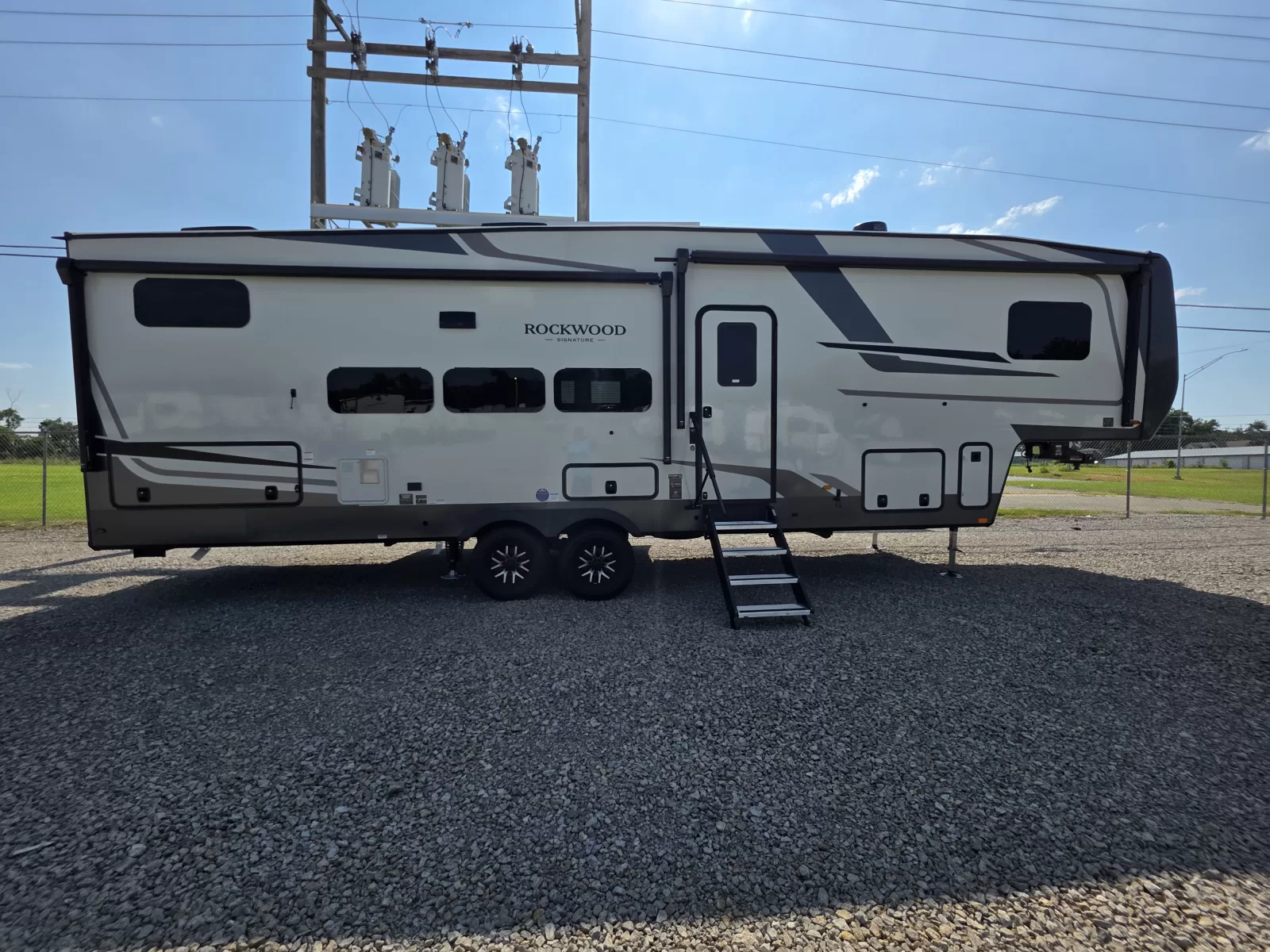 2027 Forest River R374DBH fifth wheel outside kitchen detail available at Bell Camper Sales in Bartlesville, Oklahoma