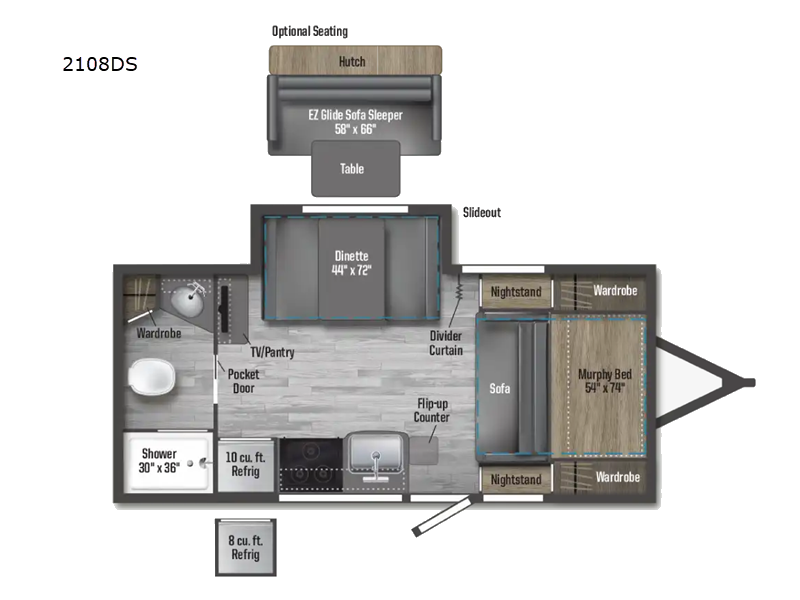 New 2026 Winnebago Micro Minnie 2108DS