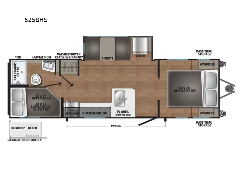 New 2025 Shasta RVs i-5 Edition 525BHS floorplan