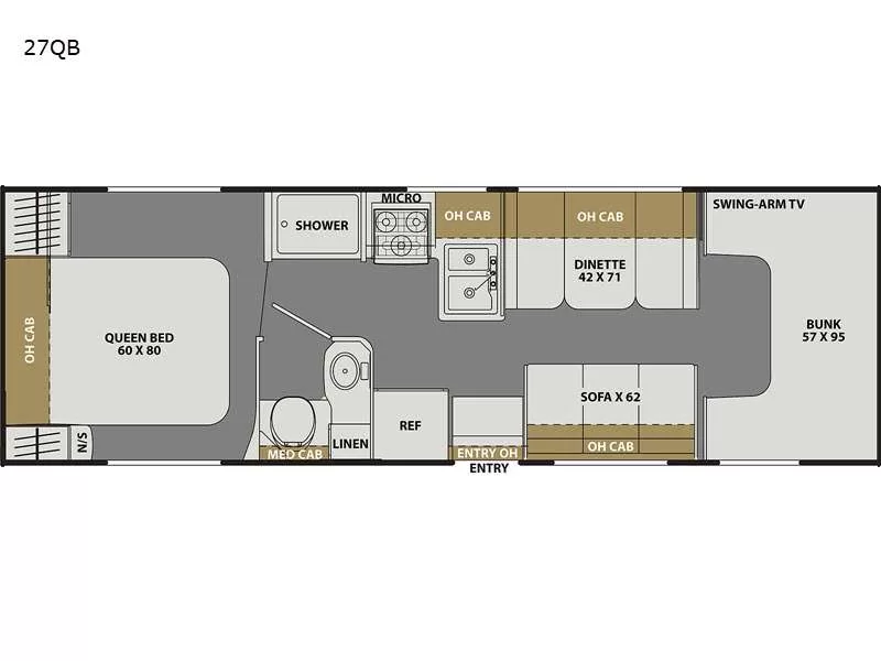 New 2024 Coachmen RV Freelander 27QB floorplan