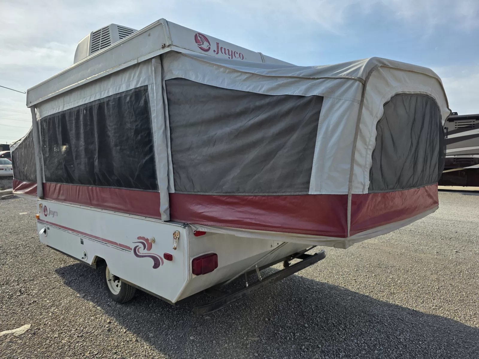 1995 Jayco Eagle 10 popup camper bedroom available at Bell Camper Sales in Bartlesville, Oklahoma